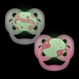 Dr. Brown’s™ Advantage™ Glow-in-the-Dark Pacifiers - Stage-1(0-6 months) - Pink