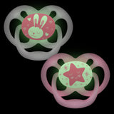 Dr. Brown’s™ Advantage™ Glow-in-the-Dark Pacifiers - Stage-2 (6-12 months) - Pink