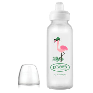 250 ml PP Narrow-Neck "Options compatible" Sippy Spout Bottle, Flamingo, 1-Pack
